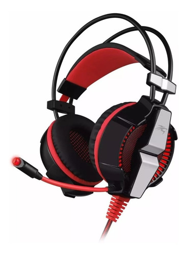 Auriculares gamer Sentey Laxer GS-4595 negro y rojo