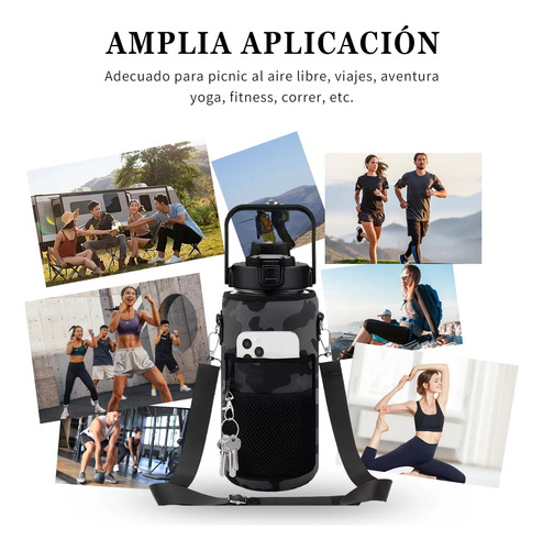 Funda Para Botella De Agua De Gimnasio De 2 Litros Con Sopor