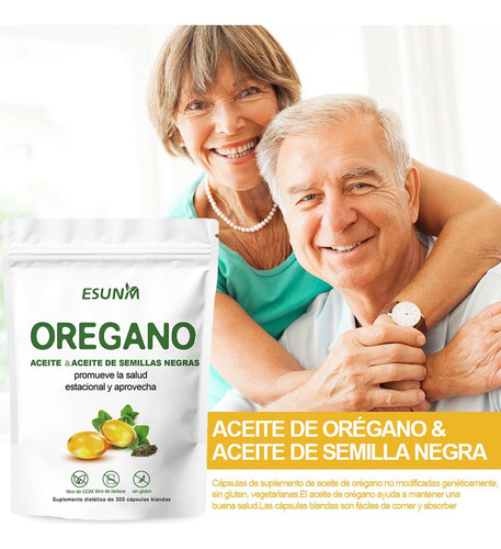 Aceite De Orégano 6000 Mg Con300cápsulas Blandas Sin Sabor*2
