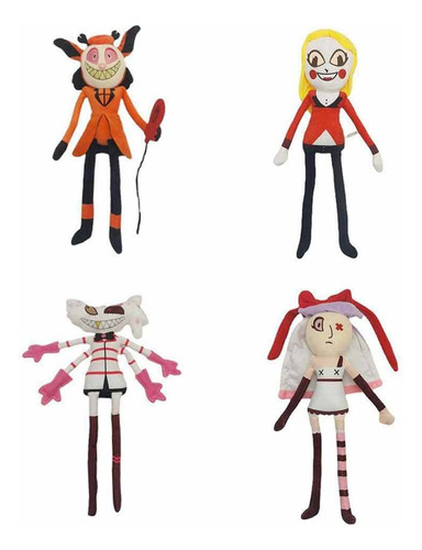 4pcs Hazbin Hotel Alastor Peluche Muñeca Navidad Regalo 45cm