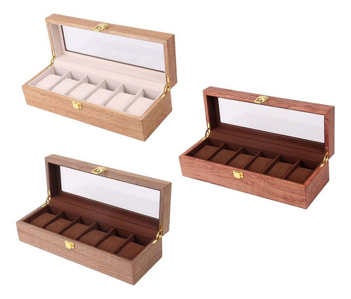 Mz Caja De Reloj Vintage Ranuras For Hombres, Caja De Una