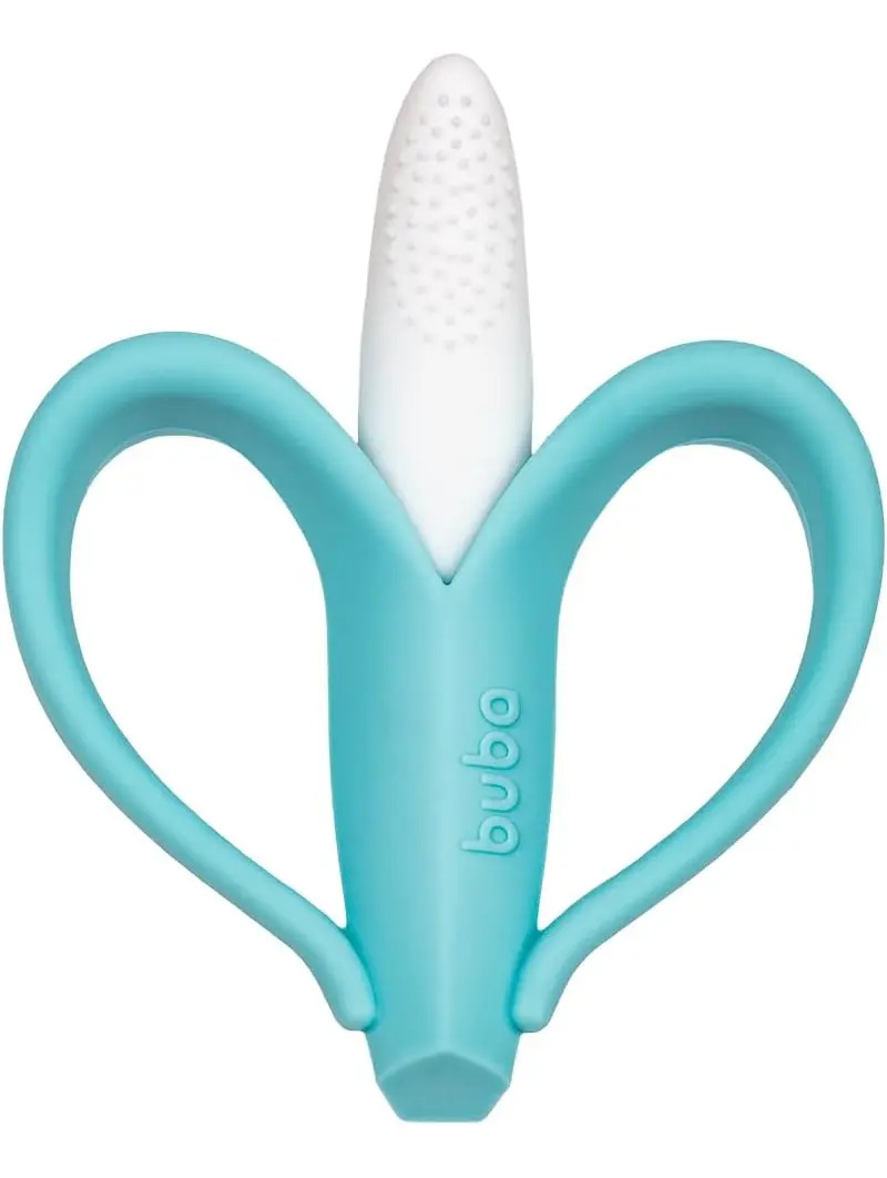 Massageador De Gengiva Banana Azul Buba