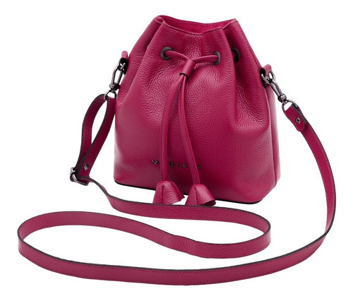 Bolso Mariart Mini Jade Transverse de piel de vaca para mujer, color magenta