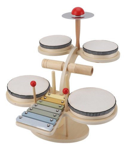 Set De Juguete Musical Para Niños Con Tambor De Madera Para