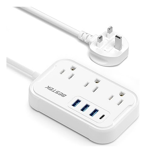 Adaptador De Enchufe De Viaje Bestek: Uk Y Europa Pack