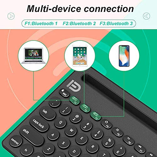 Teclado Inalámbrico Attoe, Doble Canal, Multidispositivo, Un