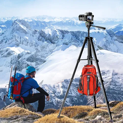 Trípode De Cámara Arsoer 74 Dslr Con 2 Placas Qr Para Sony/n