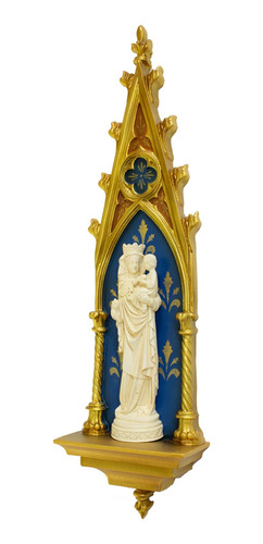 Imagem 3 de 4 de Oratório Nossa Senhora De Paris Em Resina - 46cm