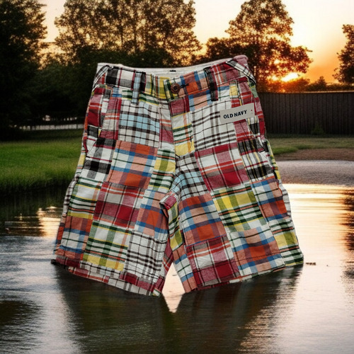 Bermuda A Cuadros Para Niño Talla 5