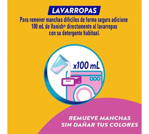 Vanish Líquido Quitamanchas Blanqueador Repuesto 1.3lts