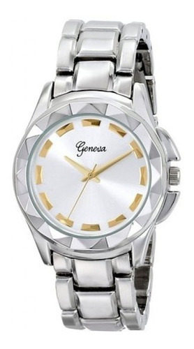 Reloj Geneva Para Dama Silver & Gold 2391c