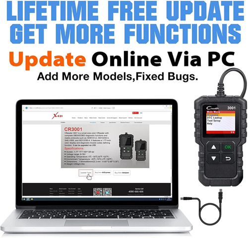 Imagen 7 de 7 de Escaner Automotriz Launch Creader 3001 Motor Obd2