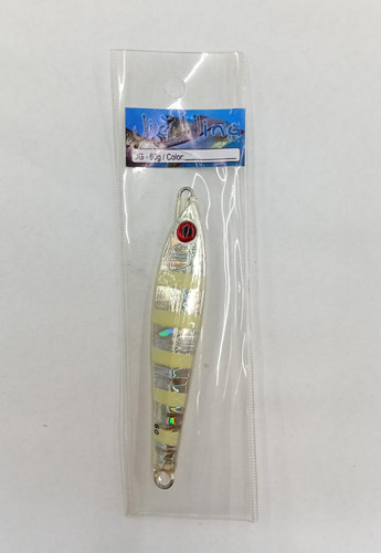Isca Artificial Jig Jjing Jg-60g Branca E Prata 10cm 60g Branco