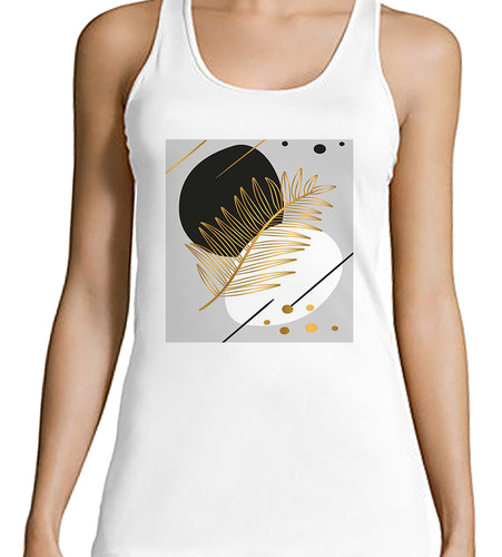 Musculosa Mujer Modernos Decorativos Oro Minimal Gold M5