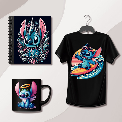 Kit Imprimible Stitch Sublimación Png Stickers