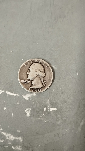 Quarter Dollar Estados Unidos 1940 Plata 0.900 Lote13 (Usado)