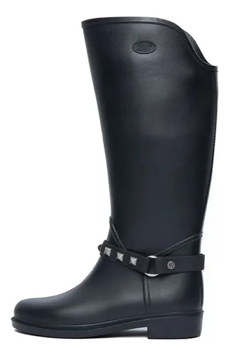 Galocha Kesttou Preta Ad032 Imperme vel 2020 Cano Longo Bota