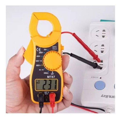 Amperímetro Multimetro Tester Tenaza Mt087 Rango Automático
