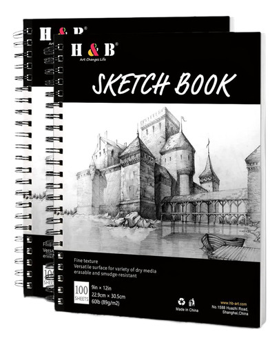 H&b - Kit Para Dibujar. Lápices, Grafitos, Borradores Y Más