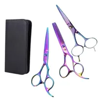 Comprar Set 3 Tijeras Con Estuche Tijeras 6` Peluqueria Tornasoladas