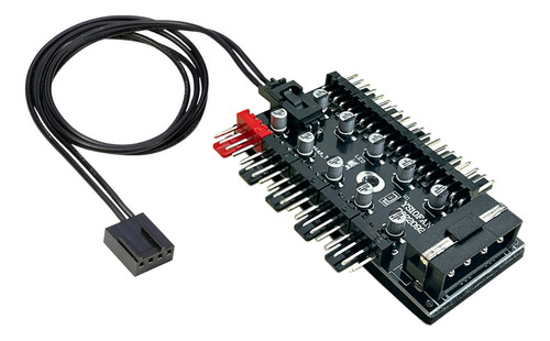 Hub Multi Fans Até 10 Cooler 3 E 4 Pinos Controle Pwm Molex