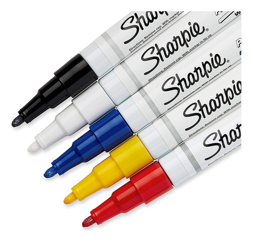 Marcadores De Pintura Sharpie, Conjunto De 5 Cores Fine Poin