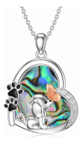 Shusukue Collar De Corazón De Perro Con Concha De Abulón D