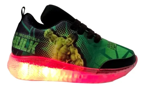 Tenis De Hulk Para Ni o Luz Led De Impacto Multicolor Cuotas sin