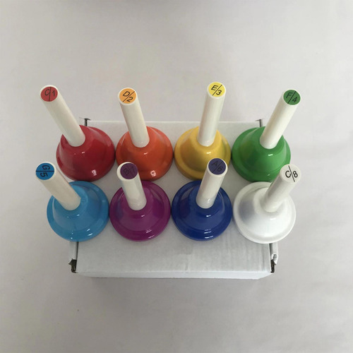Juego De 8 Campanas De Mano De Colores, Instrumento Musical,