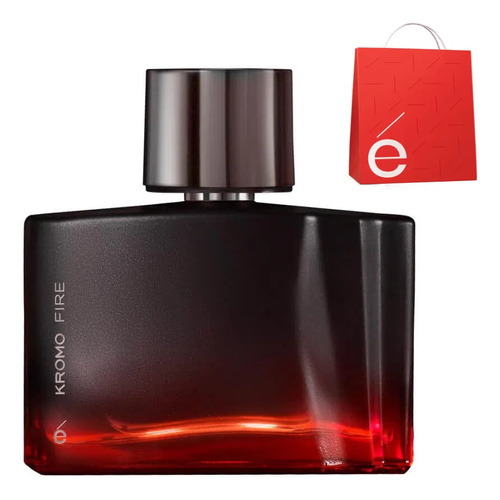 Perfume Kromo Fire Para Hombre + Bolsa Regalo Ésika Stock