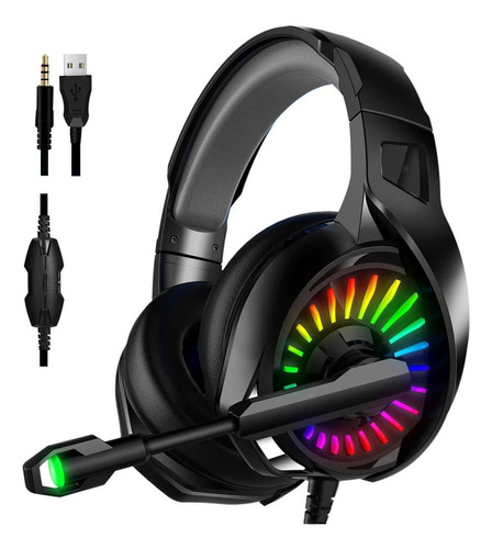 Auriculares Gamer Gamin G2  Con Microfono Y Luz Led 