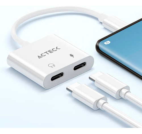 Adaptador Acteck Usb C 3.1 A 2 Usb C Aa415 Audio Y Carga