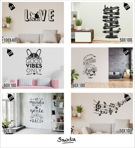 Vinilos Decorativos De Pared Varios Diseños, Personalizados 