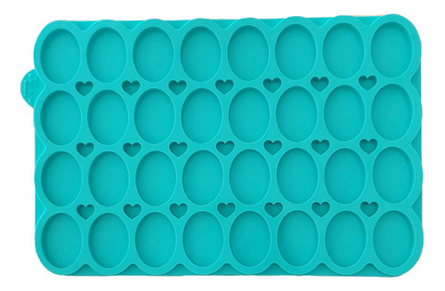 Molde Silicone Resina Oval (3cm) 32 Pingentes Liso R-618