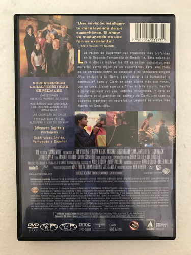Dvd Smallville Temporada 2 Superman Tom Welling 6 Discos (Usado)