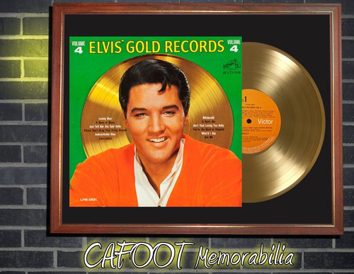 Elvis Presley Elvis' Gold Records Vol 4 Tapa Lp Y Disco Oro