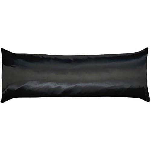 Funda De Almohada De Satén Suave, 21 X 54, Negro