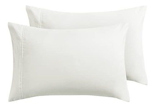 Funda Para Almohada Bedsure Microfibra 2 Piezas Color Blanco