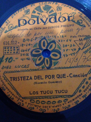 Vinilo Single De Los Tucu Tucu Del Mar (ac77
