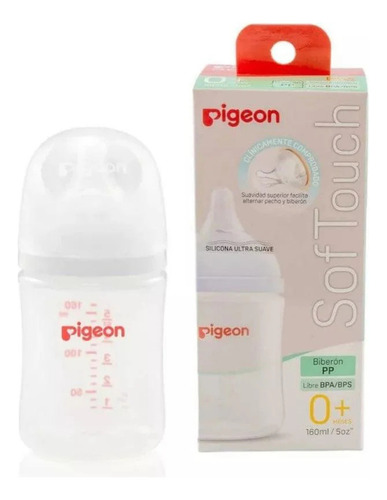 Pack 3 Biberones Pigeon Softouch 160ml/5oz Anticolicos 0m
