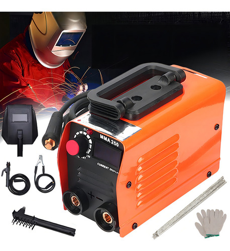 Marhynchus Soldadora Unbranded Soldadora Inversora Color Naranja 127v,3800w Portatil Mini Soldadura Kits 20-250a,objetos Aplicables: Acero Al Carbono, Acero Inoxidable