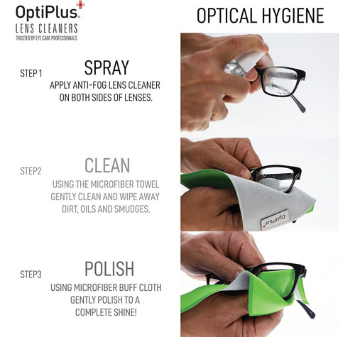 Optiplus Spray Limpiador Antivaho Y Paño Microfibra 59ml