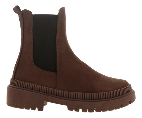 Imagen 2 de 4 de Botines Botas Dama Chunky De Gamuza Y Elástico Erez