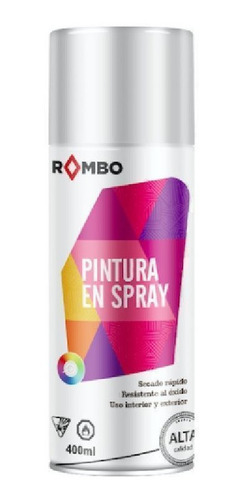 Spray Aerosol Rombo Negro Alta Temperatura 400ml X 12uni-ynt