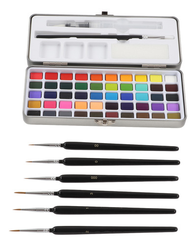 Set De Pintura Para Acuarelas, 50 Colores, Embalaje De Hierr