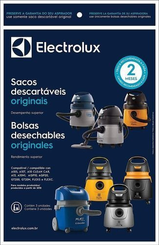 Imagem 1 de 2 de Kit C/3 Saco Aspirador Eletrolux A10n Aqp20 Gt200 Orig Cse10
