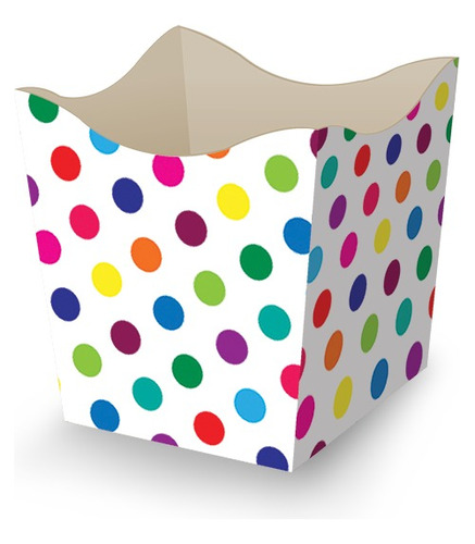 Caja Pochoclera X10 Lunares Colores Candy Bar - Ciudad C