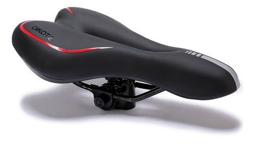 Sillín De Bicicleta Aikate Road Mountain Mtb Gel Comodidad Negro/rojo 1 Cm 1 Cm