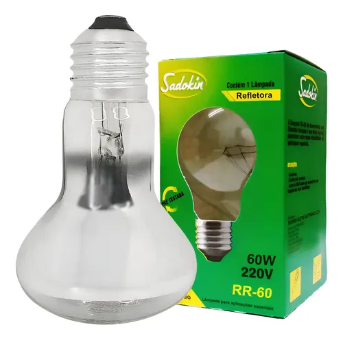 Lampada R63 Lâmpada Spot R63 Refletora Incandescente 60w 220v E27 Branco-quente ...