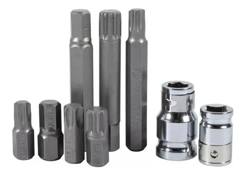 Imagen 5 de 5 de Kit Juego Puntas Corto Largo Torx Allen Hexagonal Imbus 40ps
